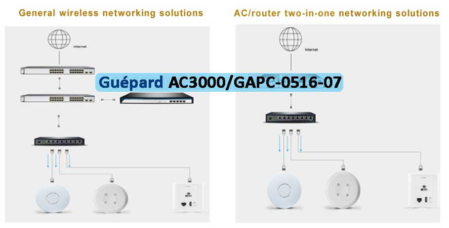 Giải pháp hai trong một (AC/router two-in-one networking solutions): Guepard Networks Solutions