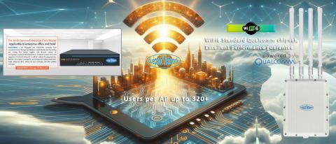 WiFi6 outdoor with high speed and high user volume WiFi ngoài trời chuẩn WiFi 6 tốc độ cao, tải lượng lớn